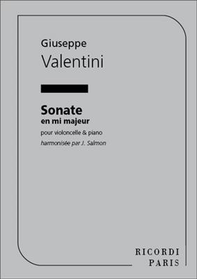 Giuseppe Valentini: Sonate En Mi Violoncelle Et Piano (Salmon: Cello Solo
