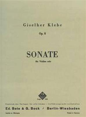 Giselher Klebe: Sonata No. 1 op. 8: Violine Solo