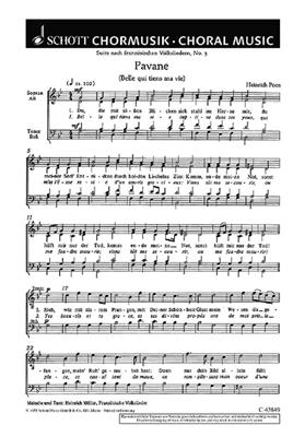 Heinrich Poos: Suite nach franzosischen Volksliedern: Gemischter Chor mit Begleitung