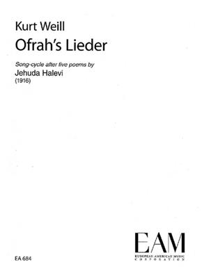 Kurt Weill: Ofrah's Lieder: Gesang mit Klavier