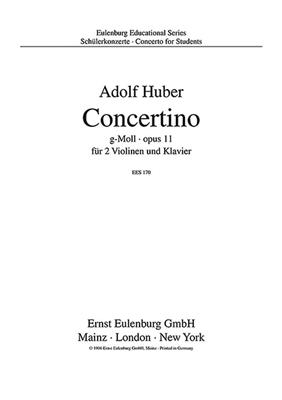 Adolf Huber: Concertino G Opus 11: Violin Duett