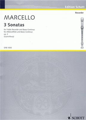 Benedetto Marcello: Sonaten(3) Op.2: Altblockflöte mit Begleitung