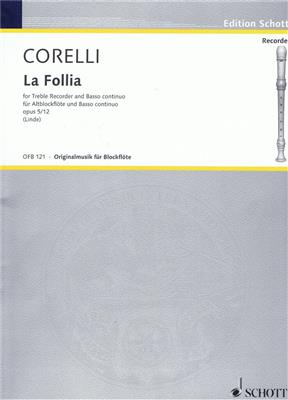 Arcangelo Corelli: Folia: Altblockflöte mit Begleitung