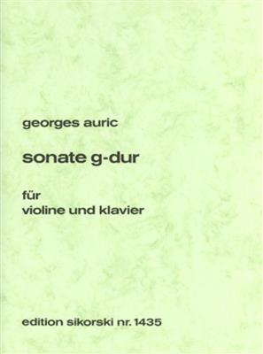 Georges Auric: Sonate: Violine mit Begleitung