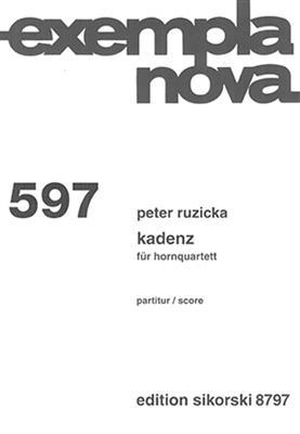 Peter Ruzicka: Kadenz für Hornquartett: Horn Ensemble