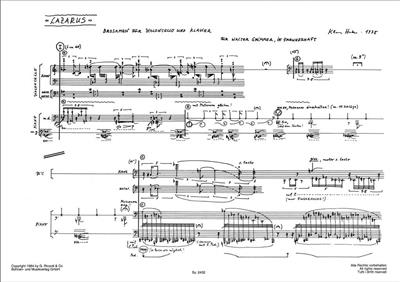 Klaus Huber: Lazarus I-II: Cello mit Begleitung