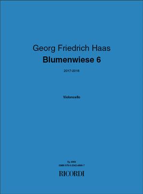 Georg Friedrich Haas: Blumenwiese 6: Cello Solo