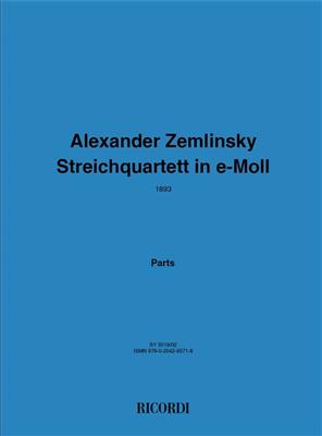Alexander Zemlinsky: Streichquartett E-Moll: Streichquartett