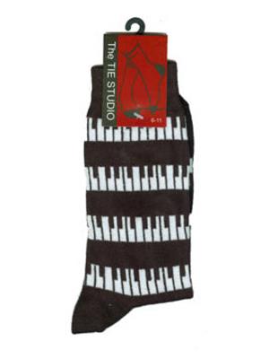 Keyboard Black & White Socks - (Size 6-11)