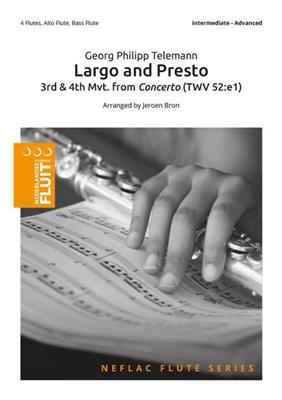 Georg Philipp Telemann: Largo and Presto: (Arr. Jeroen Bron): Flöte Ensemble