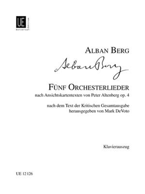 Alban Berg: 5 Orchesterlieder: Gesang mit Klavier