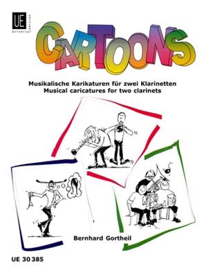 Bernhard Gortheil: Cartoons: Klarinette Duett