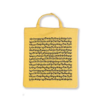 Tote bag Sheet music yellow