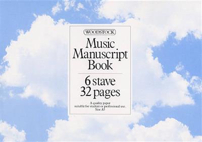 Music Manuscript Book: 6 Stave 32 Pages Stitched: Notenpapier
