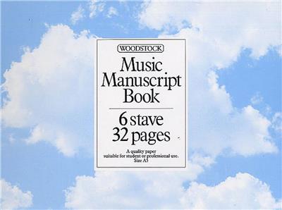 Music Manuscript Book: 6 Stave 32 Pages Spiral: Notenpapier