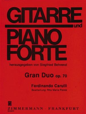 Ferdinando Carulli: Gran Duo op. 70: (Arr. Rita Maria Fleres): Gitarre mit Begleitung