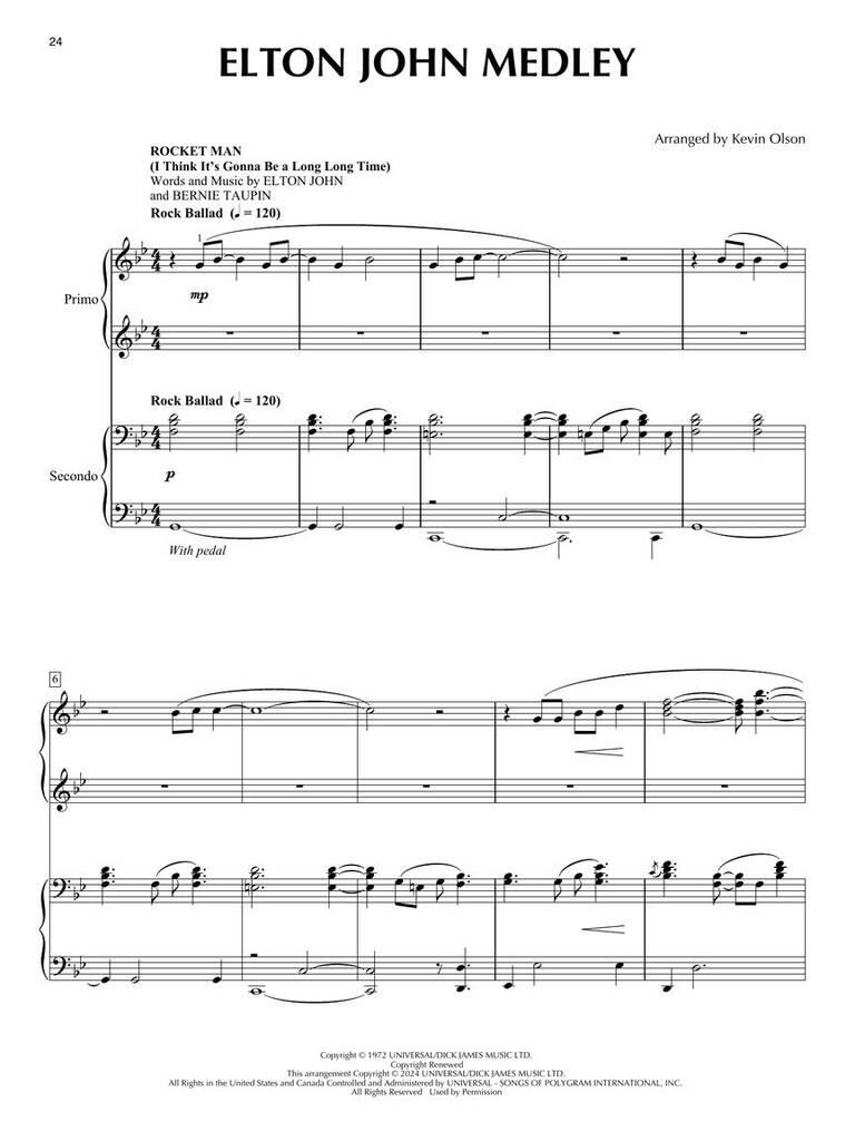 Epic Pop and Rock Medleys for Piano Duet: (Arr. Kevin Olson): Klavier Duett