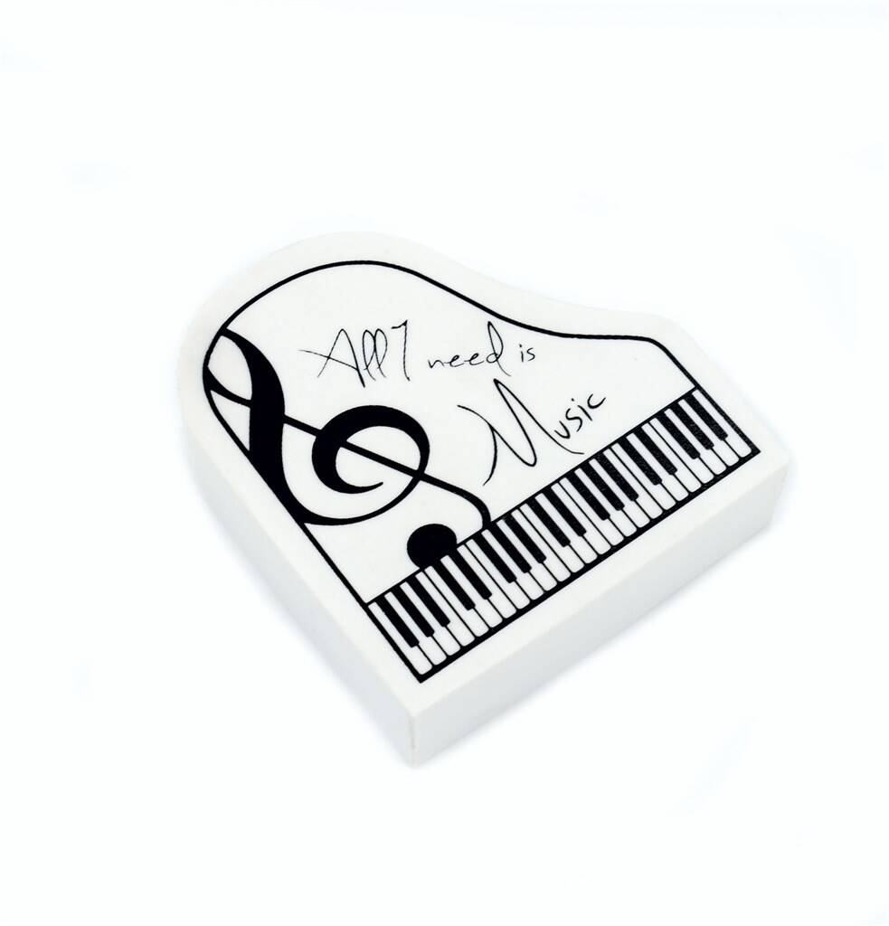 Eraser Piano Shape ''All I need is Music''