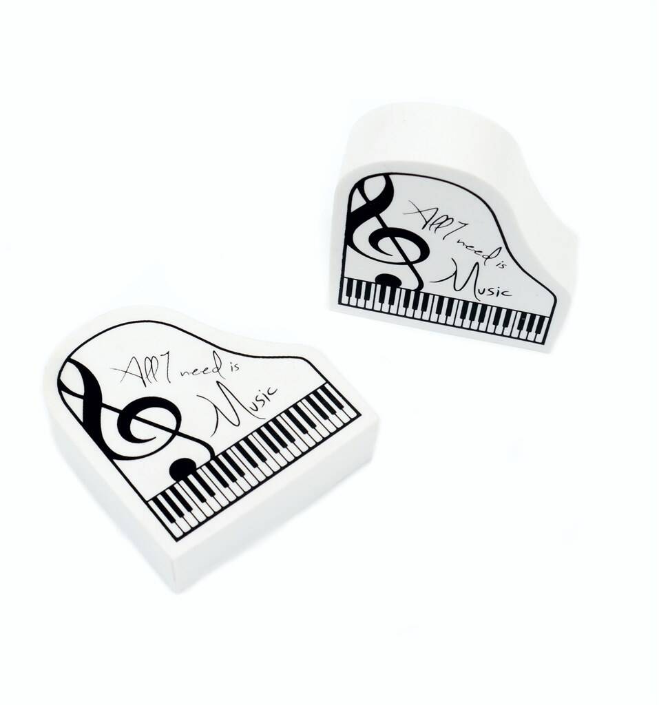 Eraser Piano Shape ''All I need is Music''