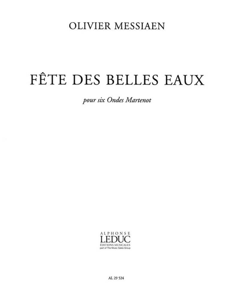 Olivier Messiaen: Olivier Messiaen: Fête des belles Eaux: Sonstige Tasteninstrumente