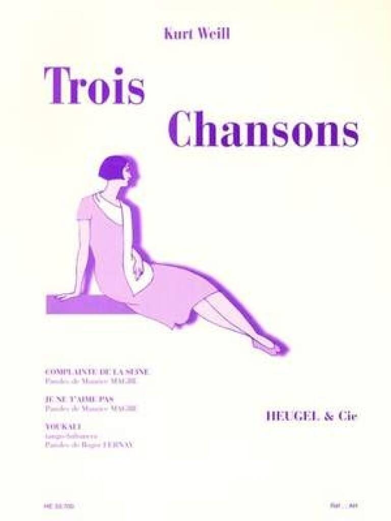 Kurt Weill: 3 Chansons: Gesang mit Klavier