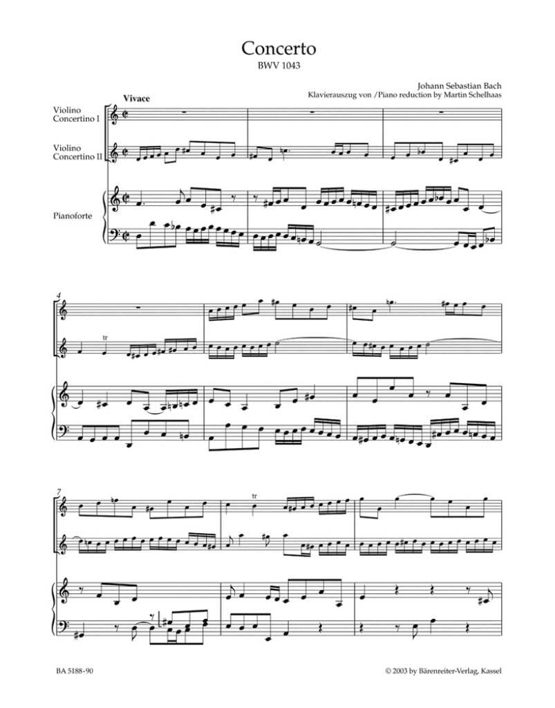 Johann Sebastian Bach: Violin Concerto In D Minor BWV 1043: Streichensemble