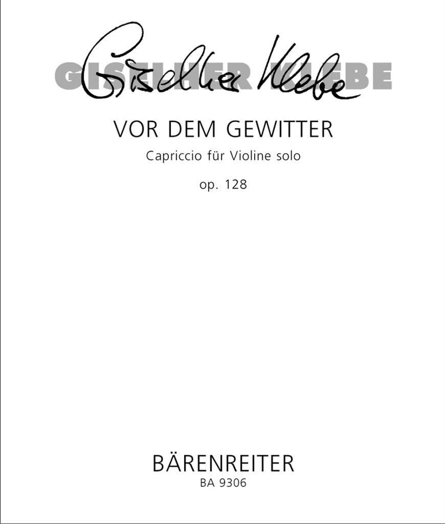 Giselher Klebe: Vor dem Gewitter: Violine Solo