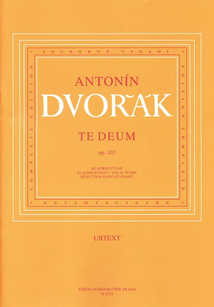 Antonín Dvořák: Te Deum Op.103: (Arr. Karel Solc): Gemischter Chor mit Ensemble