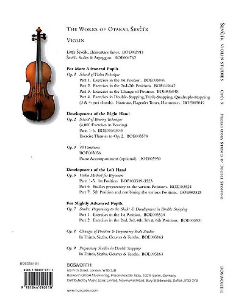 Otakar Sevcik: Violin Studies Op. 9 (2005 Edition)