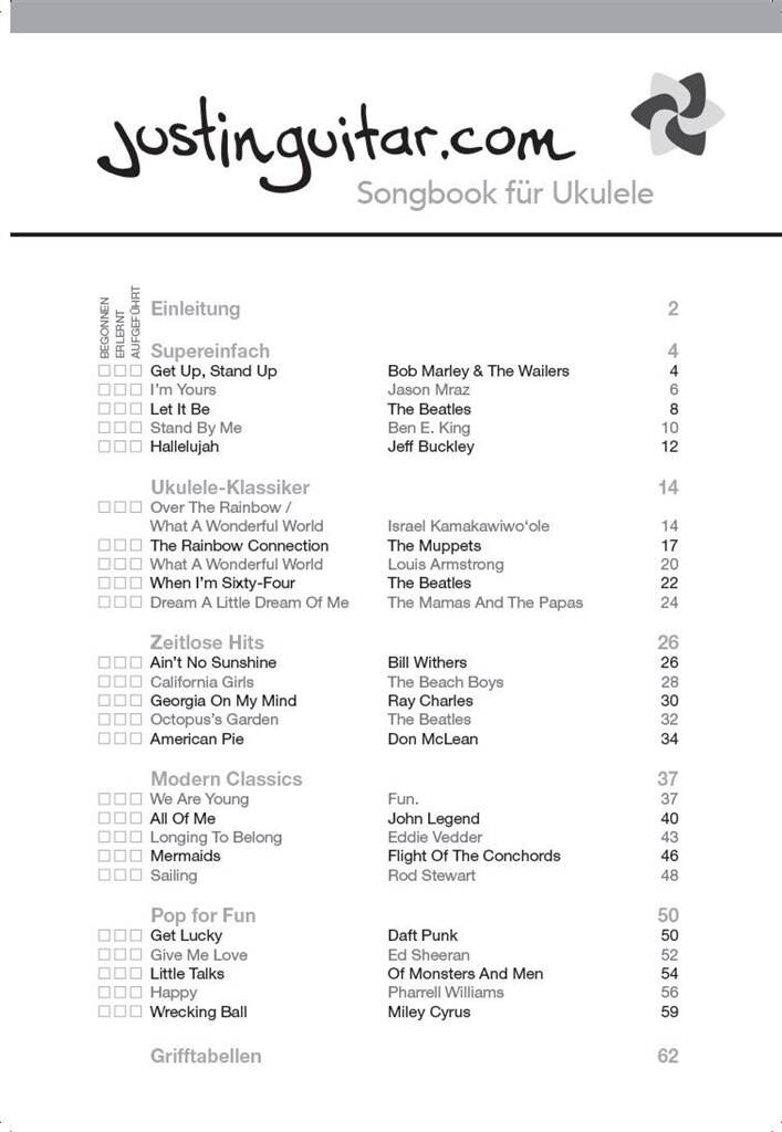 Justinguitar.com - Ukulele Songbook: Ukulele Solo