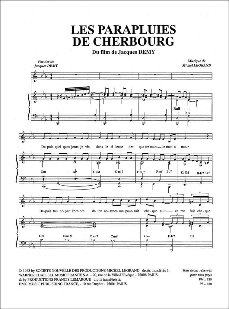 Michel Legrand: Les Parapluies de Cherbourg: Gesang mit Klavier