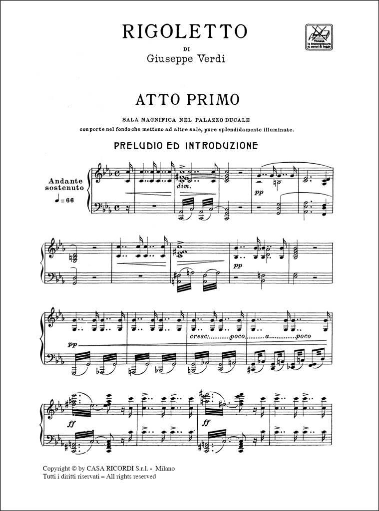 Giuseppe Verdi: Rigoletto: Opern Klavierauszug