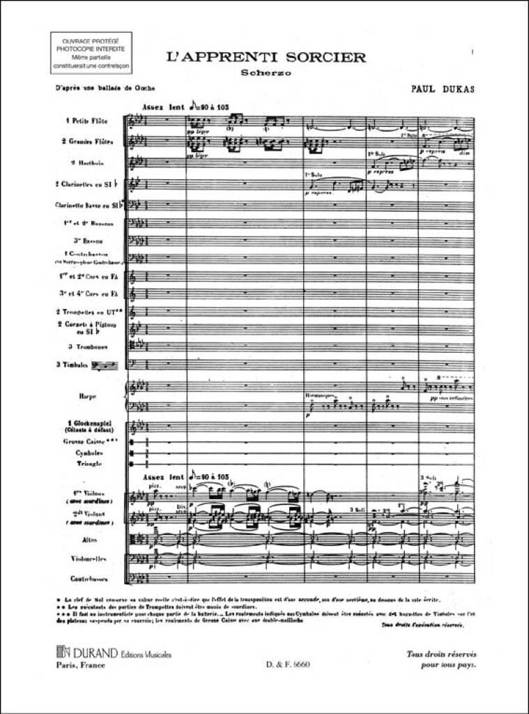 Paul Dukas: L'Apprenti Sorcier: Orchester