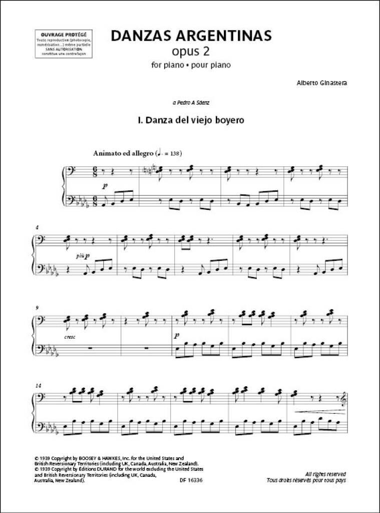 Alberto Ginastera: Danzas Argentinas Opus 2: Klavier Solo