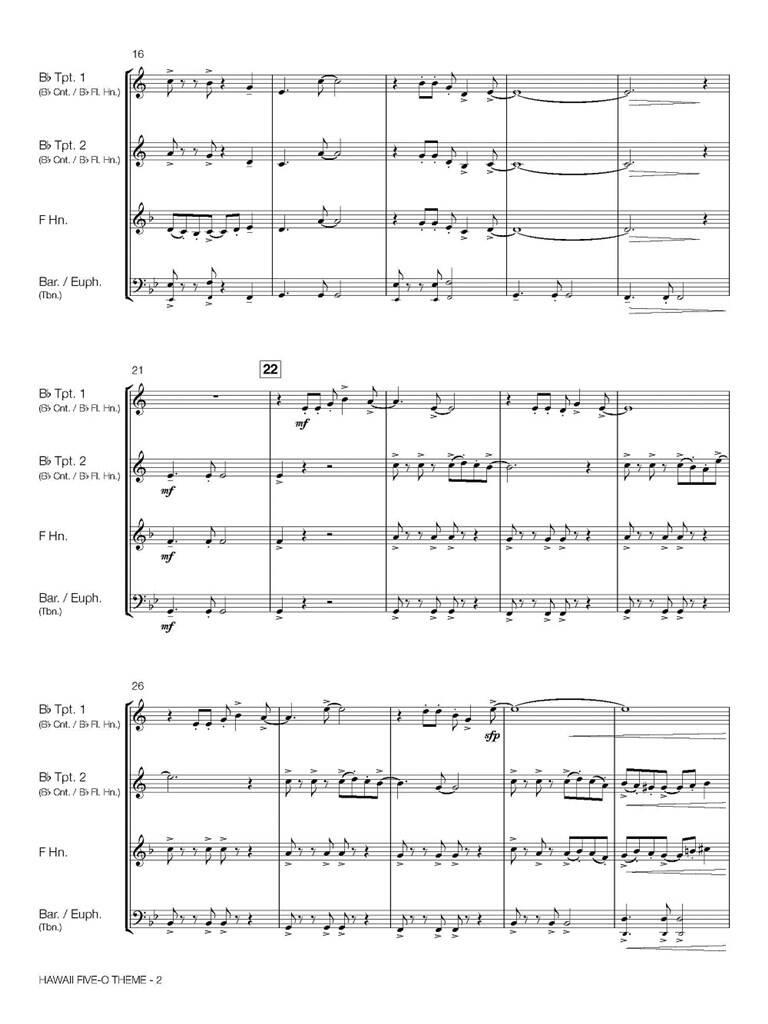 Hawaii Five-O Theme: (Arr. Mike Sheppard): Blechbläser Ensemble