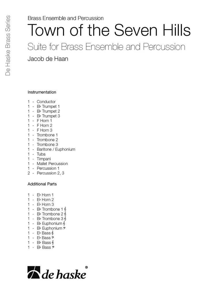 Jacob de Haan: Town of the Seven Hills: Blechbläser Ensemble
