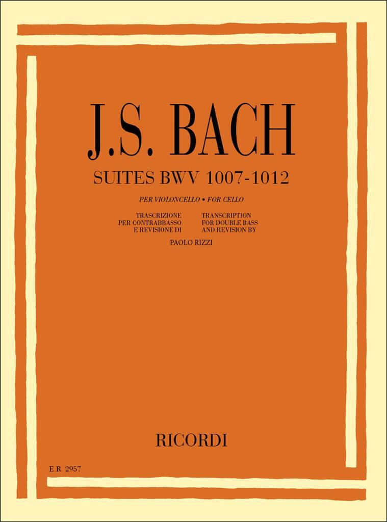 Johann Sebastian Bach: 6 Suites Per Violoncello Solo Bwv 1007 - 1012: Kontrabass Solo