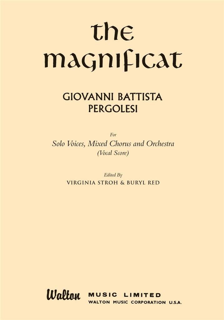 Giovanni Battista Pergolesi: The Magnificat: Gesang Solo