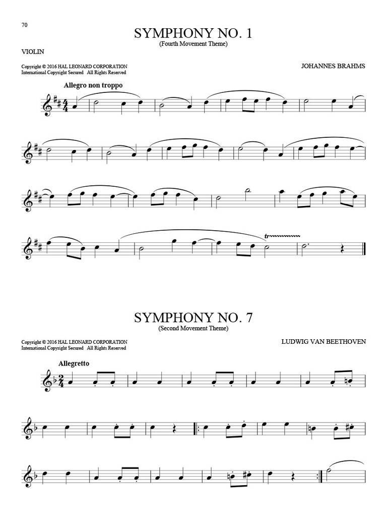 101 Classical Themes for Violin: Violine Solo