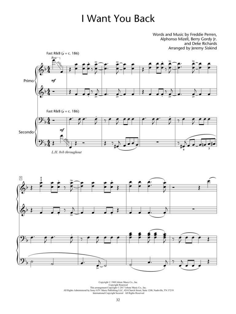 Pop Hits for Piano Duet: (Arr. Jeremy Siskind): Klavier vierhändig