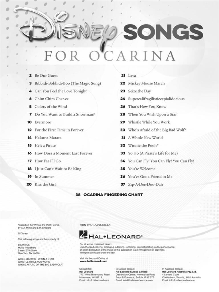 Disney Songs for Ocarina: Sonstoge Variationen