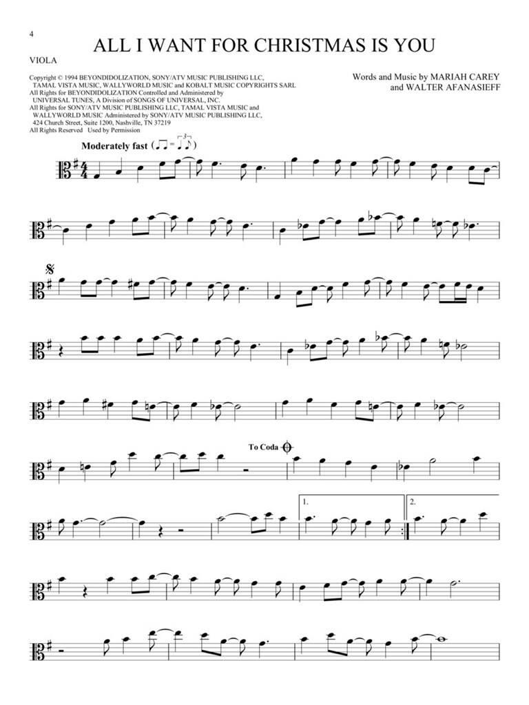 101 Christmas Songs: Viola Solo