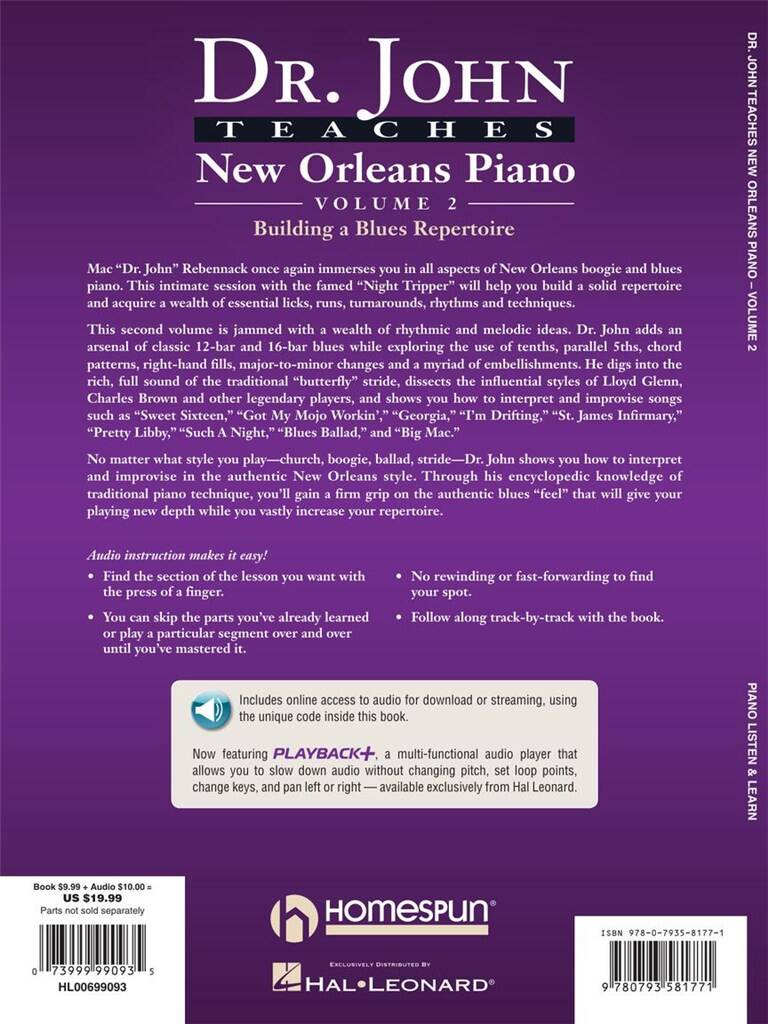 Dr. John Teaches New Orleans Piano - Volume 2