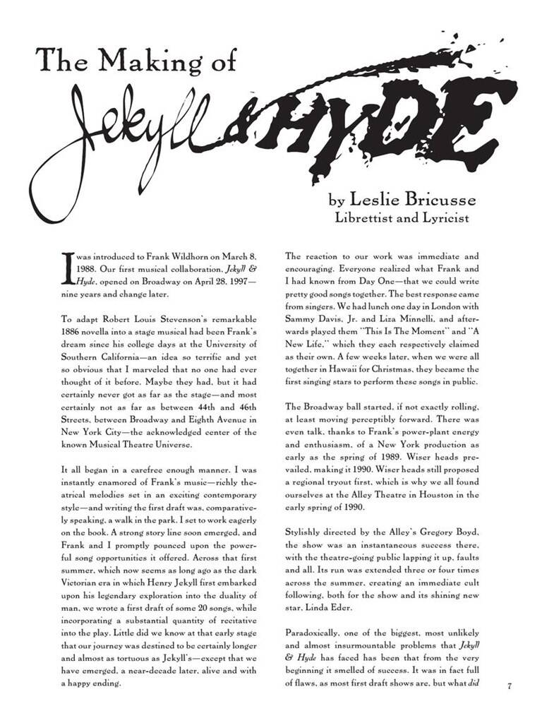 Leslie Bricusse: Jekyll & Hyde - The Musical: Gesang mit Klavier