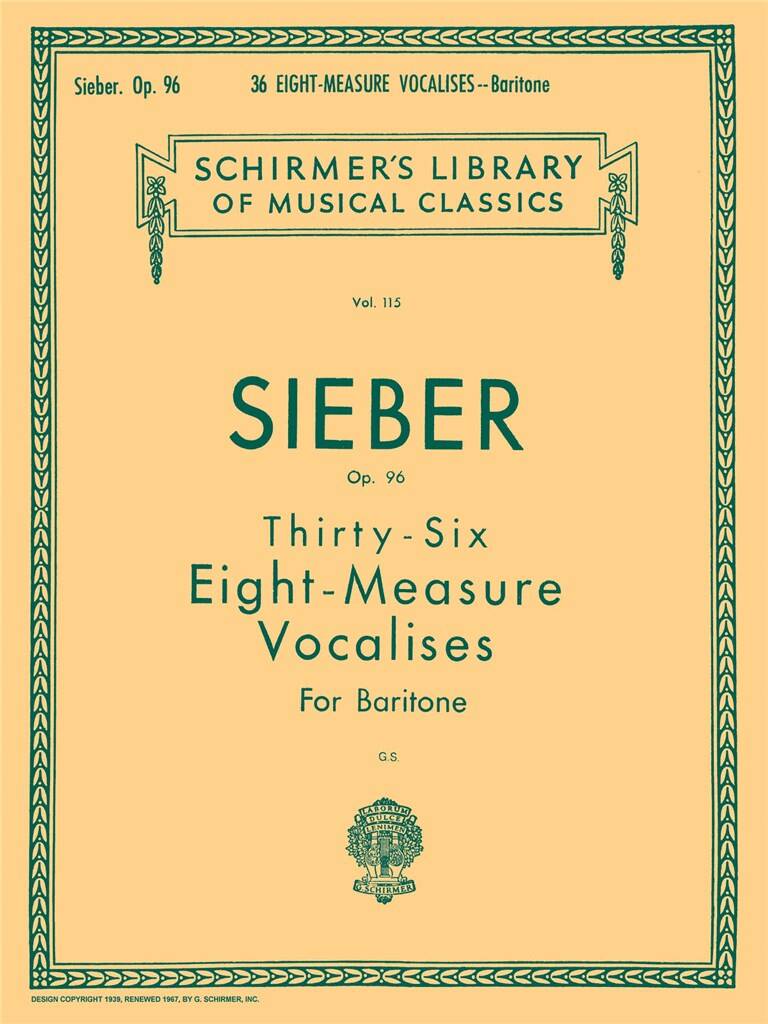 F. Sieber: 36 Eight-Measure Vocalises, Op. 96: Gesang Solo