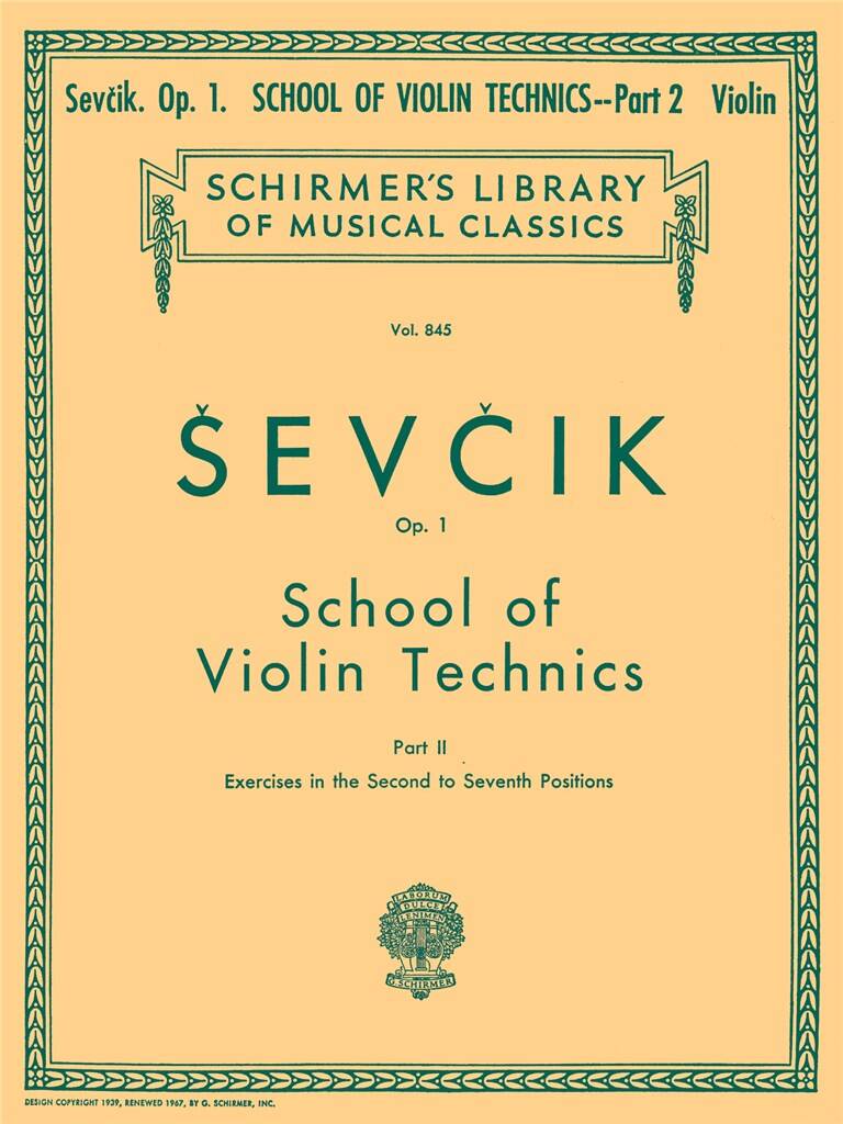 School of Violin Technics, Op. 1 - Book 2