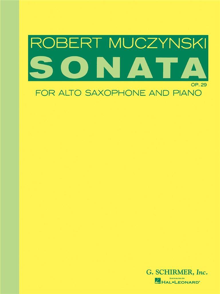 Robert Muczynski: Sonata, Op. 29: Altsaxophon mit Begleitung