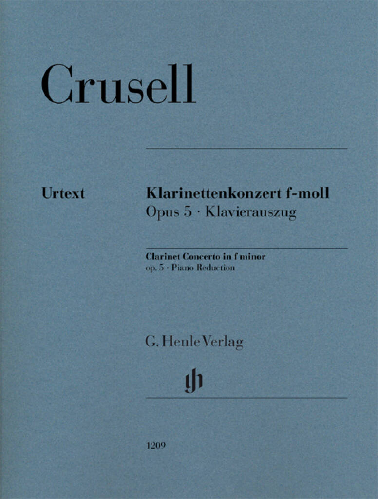 Bernhard Henrik Crusell: Klarinettenkonzert f-moll op. 5: Klarinette mit Begleitung