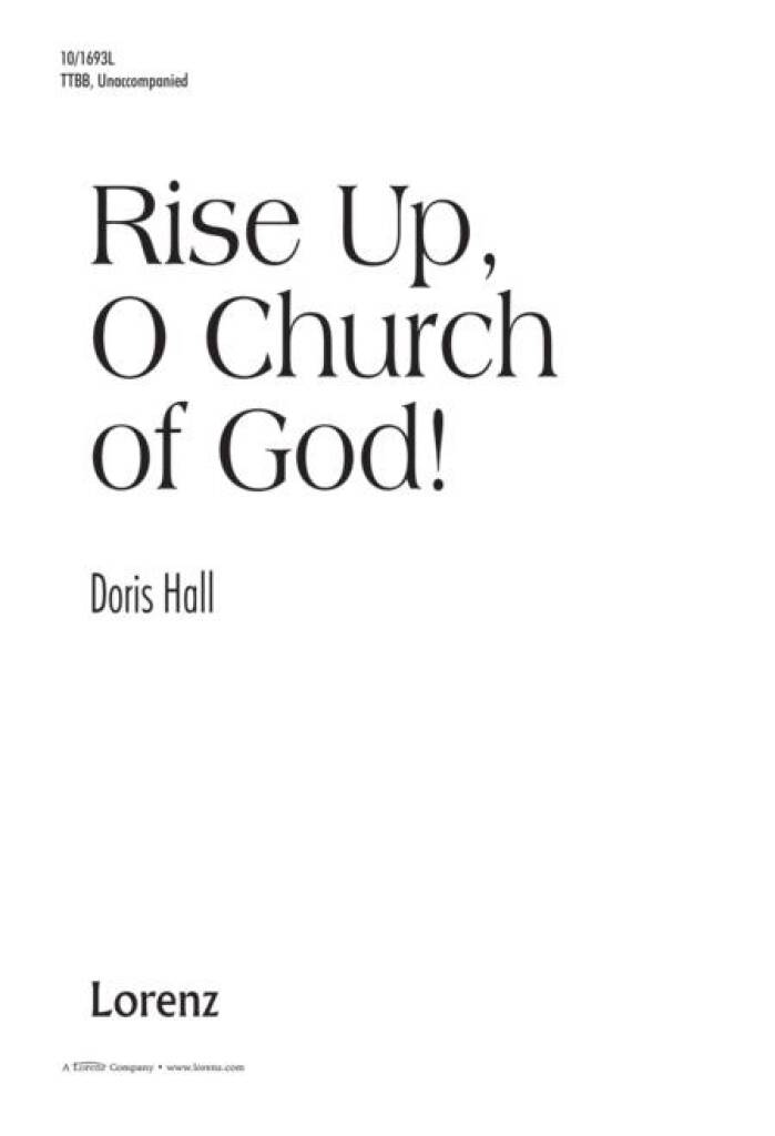 Doris Hall: Rise Up, O Church Of God: Männerchor A cappella