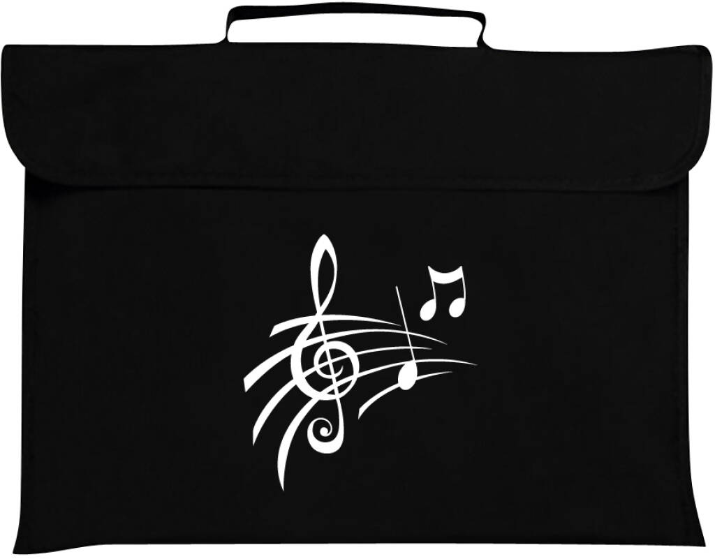 Mapac: Music Bag - Treble Clef & Notes (Black)